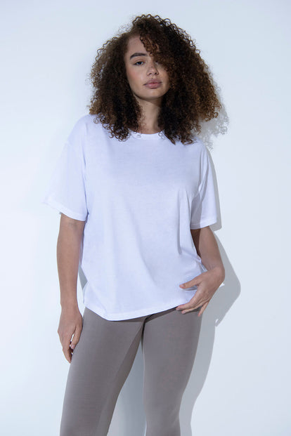 Oversize T-Shirt Curvy-Shirt - White