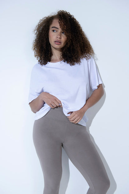 Oversize T-Shirt Curvy-Shirt - White