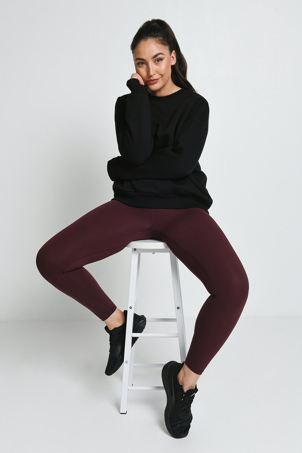 Revitalise High-Waisted Leggings - Winter Berry