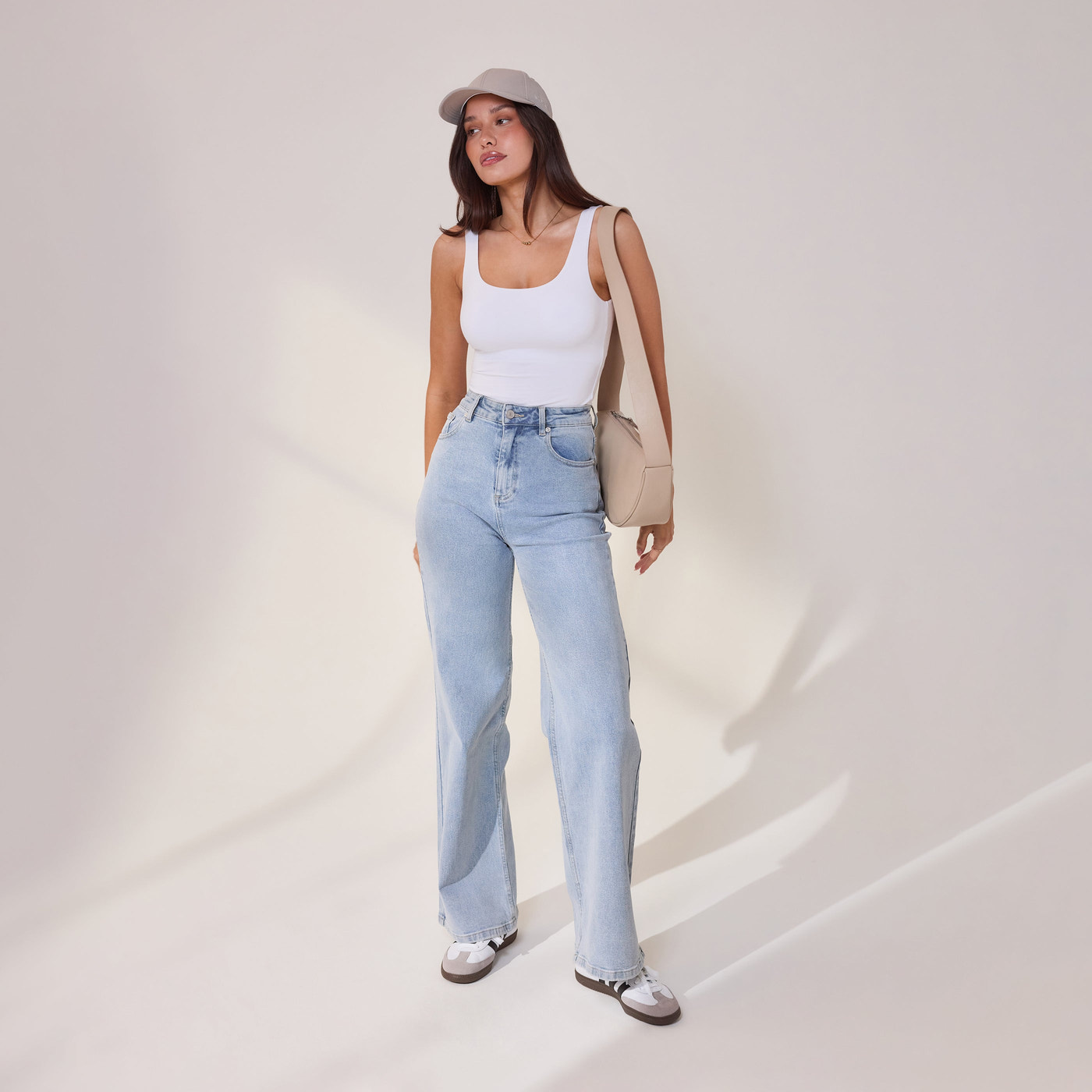 Weite Jeans - Hell Ausgewaschen