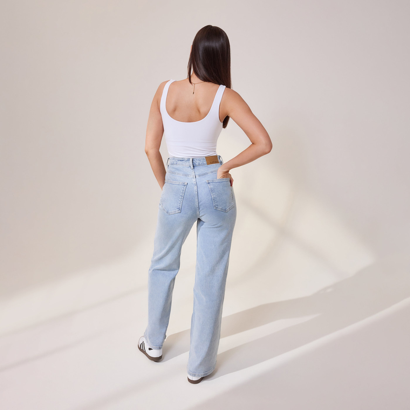 Weite Jeans - Hell Ausgewaschen