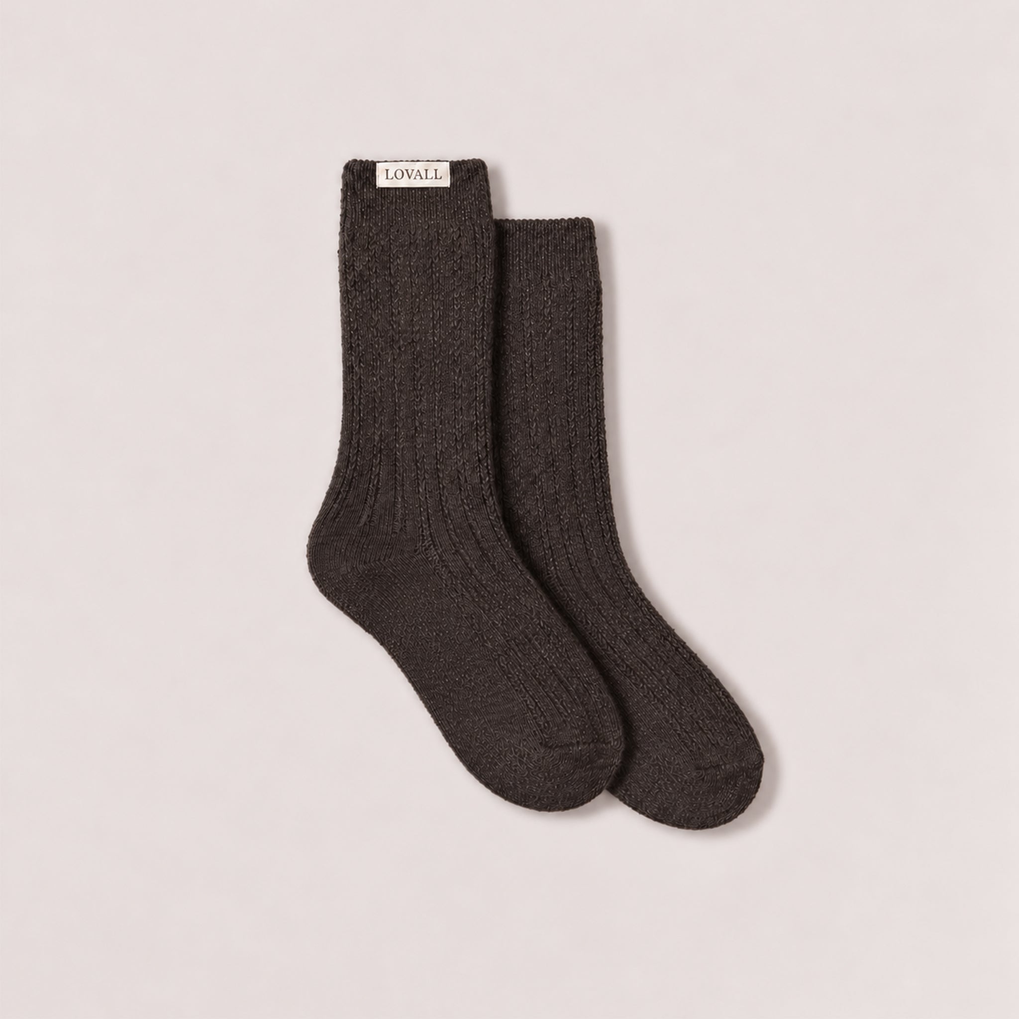 Gestrickte Socken - Schwarzer Kaffee