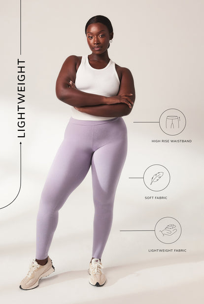 Everyday High Waisted Leggins Lightweight - Mauve