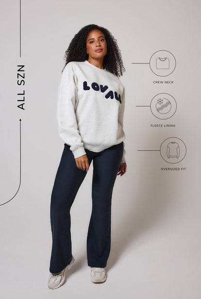 ALL SZN Übergröße Bio-Sweatshirt Curvy Style 2 - Light Grey Marl