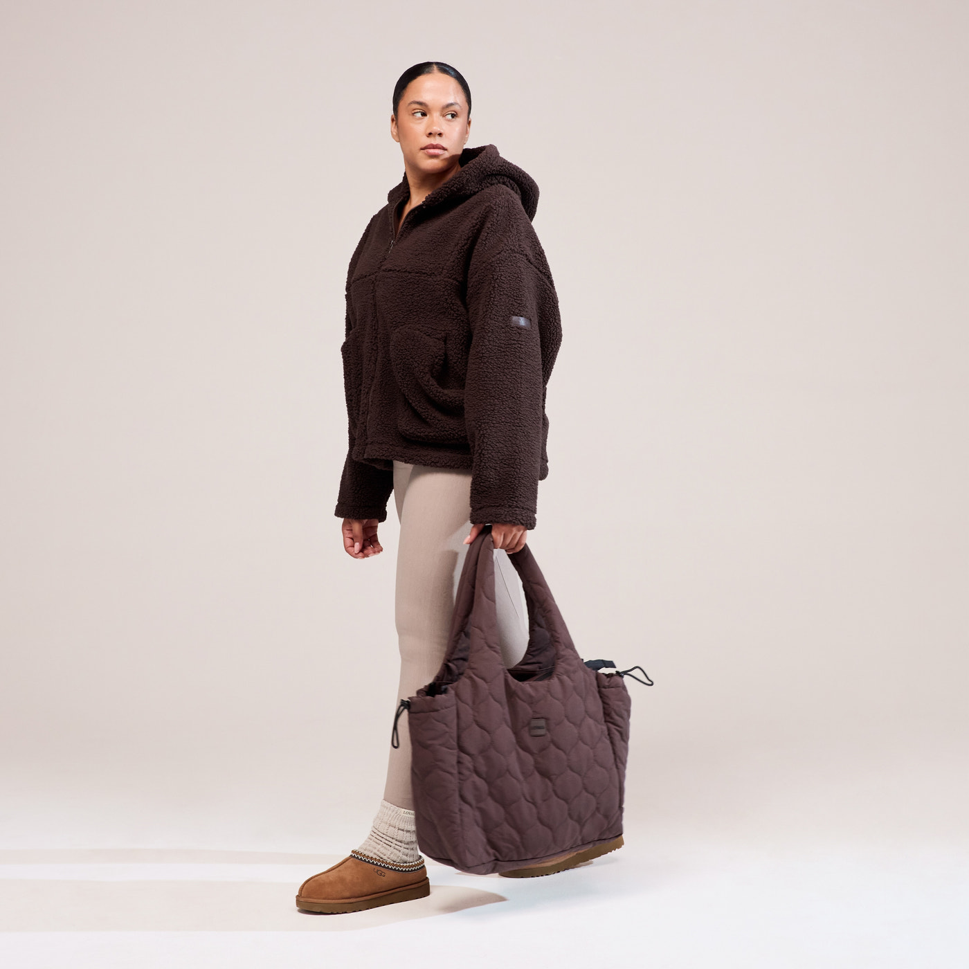 Quilted Bag - Espresso Brown