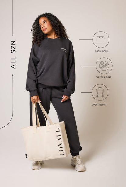 ALL SZN Übergröße Bio-Sweatshirt Curvy Style 3 - Shadow