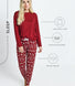 Soft Touch Pyjama Set  - Burgundy Christmas Print