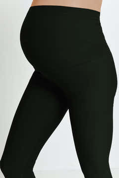 Umstands-Winter-Alltagsleggings – Tiefes Oliv