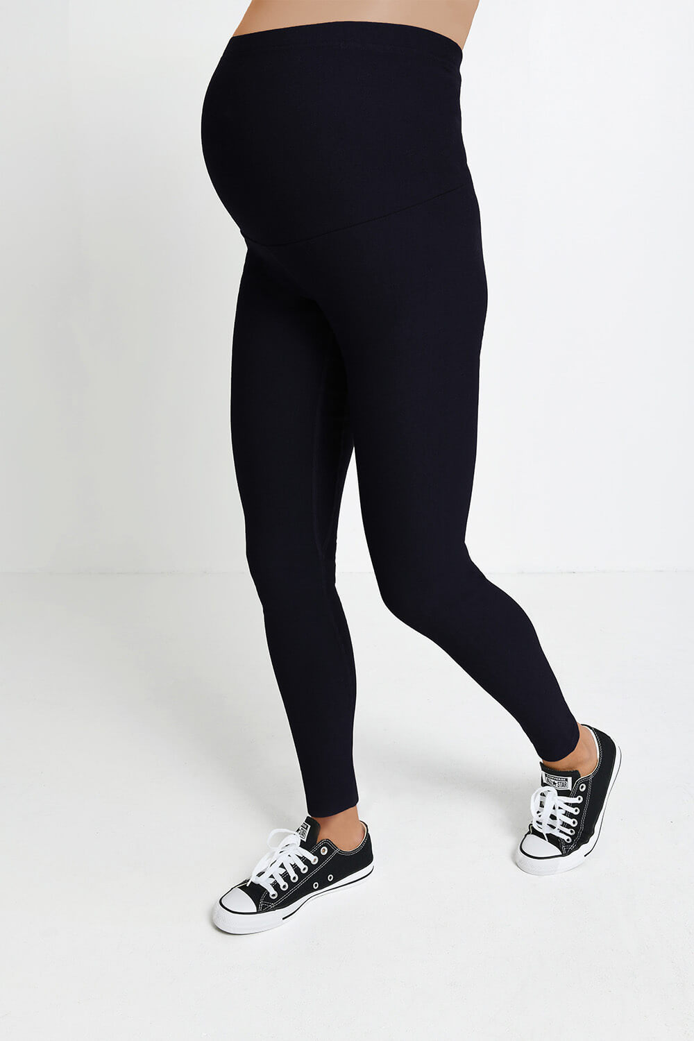 Alltägliche Winter Umstandsleggings mit hoher Taille - Vintage Navy