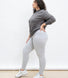 Everyday High Waisted Leggings Curvy - Light Grey Marl