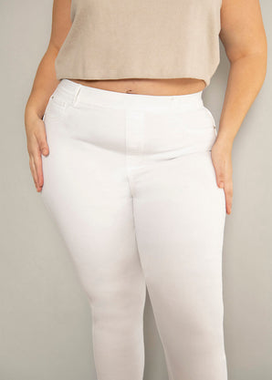 Ultimate 7/8 Jeggings Curvy - White