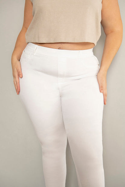 Ultimate 7/8 Jeggings Curvy - White