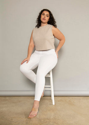 Ultimate 7/8 Jeggings Curvy - White