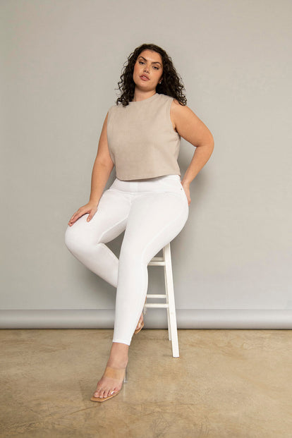 Ultimate 7/8 Jeggings Curvy - White