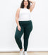 Everyday High Waisted Leggings Curvy - Forest Green