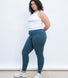 Everyday High Waisted Leggings Curvy - Petrol Blue
