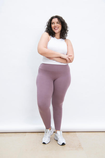 Everyday High Waisted Leggings Curvy - Elderberry Purple