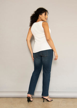 Straight-Fit Umstandsjeans - Dark Blue