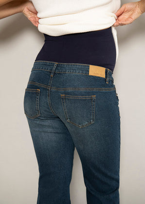 Straight-Fit Umstandsjeans - Dark Blue