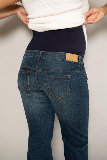 Straight-Fit Umstandsjeans - Dark Blue