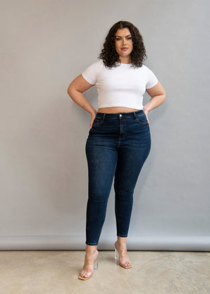 Lift & Shape Jeans Curvy - Dark Blue