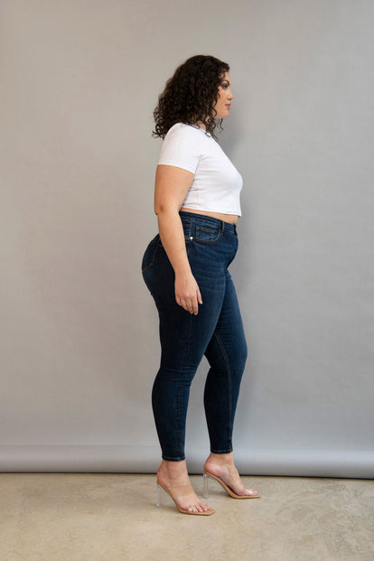 Lift & Shape Jeans Curvy - Dark Blue