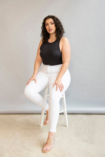 Lift & Shape Jeans Curvy - White