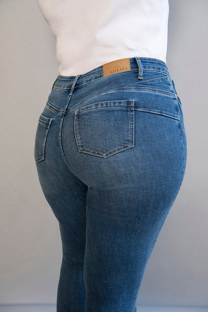 Lift & Shape Jeans Curvy - Mid Blue