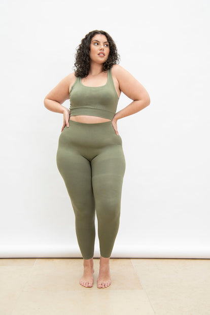 Ultimate Seamless Bralette Curvy - Sage Green