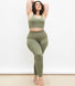 Ultimate High Waisted Seamless Leggings Curvy - Sage Green