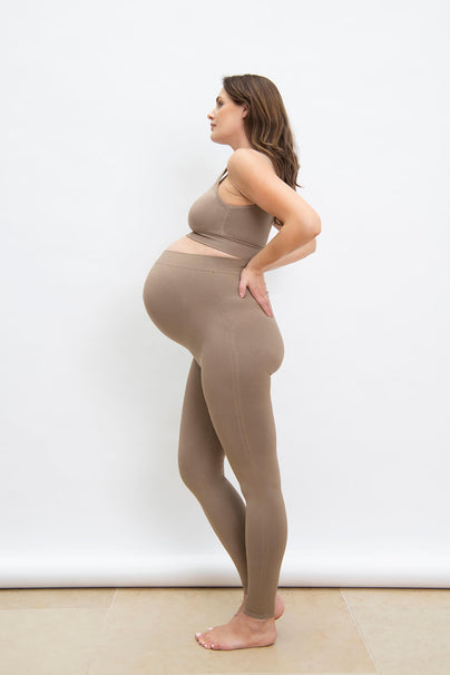 Ultimate Seamless Umstandsleggings - Oatmeal Beige