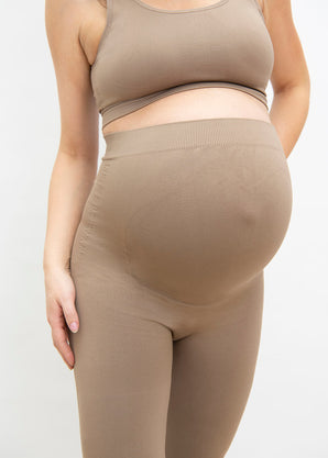 Ultimate Seamless Umstandsleggings - Oatmeal Beige