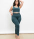 Ultimate High Waisted Seamless Leggings Curvy - Teal Blue