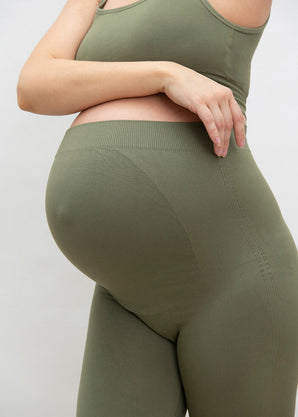 Ultimate Seamless Umstandsleggings - Sage Green