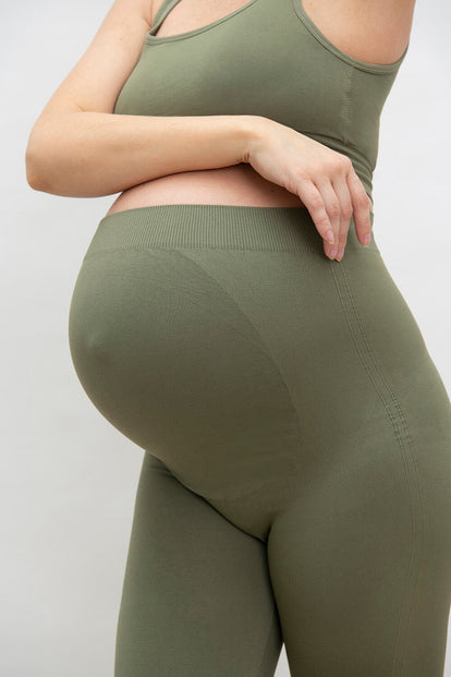 Ultimate Seamless Umstandsleggings - Sage Green