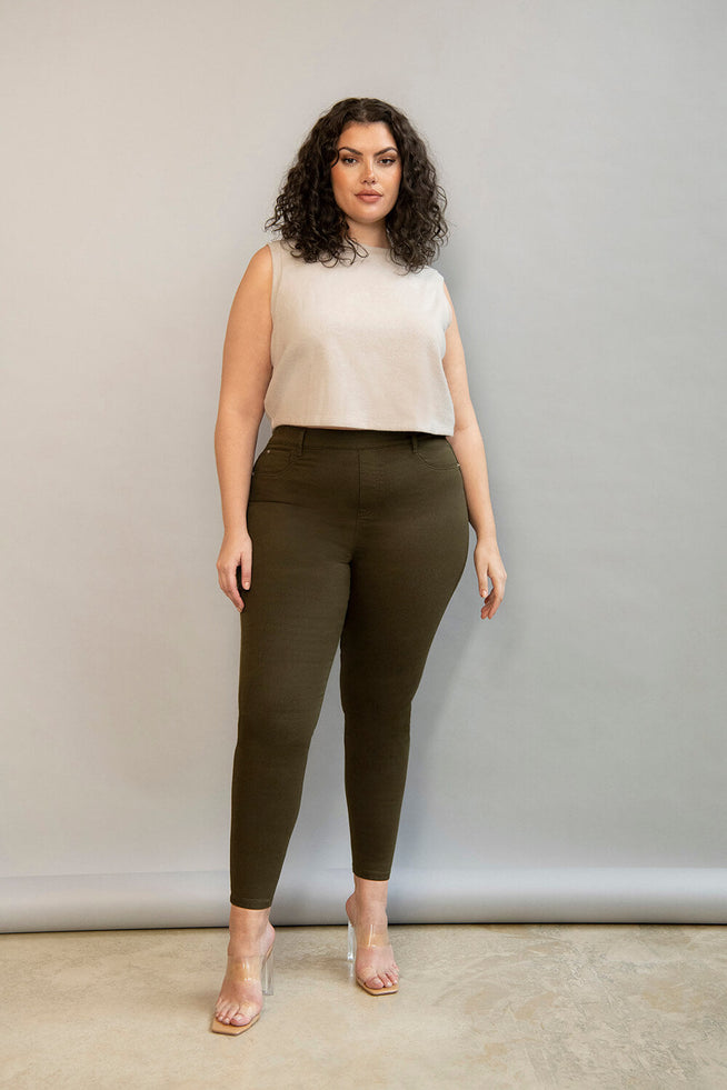 Ultimate Jeggings Curvy - Khaki Green