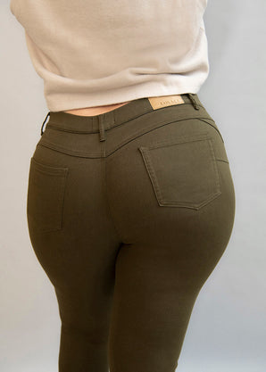 Ultimate Jeggings Curvy - Khaki Green