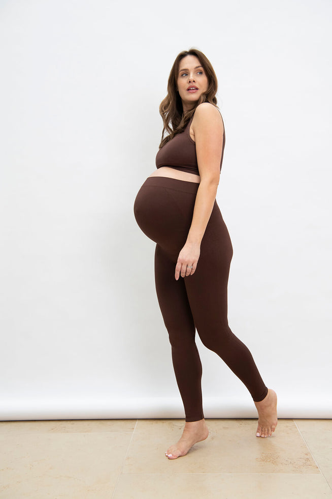 Ultimate Seamless Umstandsleggings - Chocolate Brown