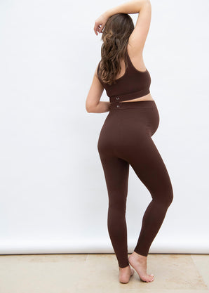 Ultimate Seamless Umstandsleggings - Chocolate Brown