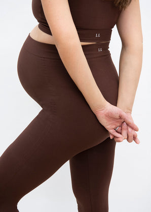 Ultimate Seamless Umstandsleggings - Chocolate Brown