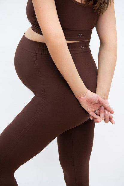 Ultimate Seamless Umstandsleggings - Chocolate Brown