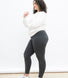 Everyday High Waisted Leggings Curvy - Dark Grey Marl