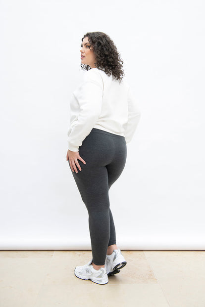 Everyday High Waisted Leggings Curvy - Dark Grey Marl