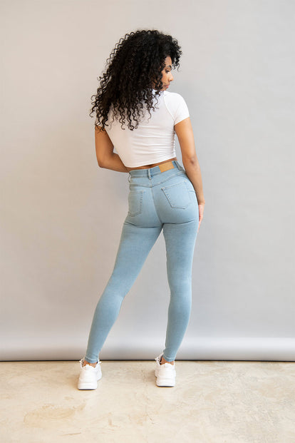 Ultimate 7/8 Jeggings Curvy - Light Blue