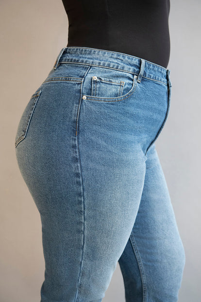 Straight-Fit Jeans Curvy - Mid Blue