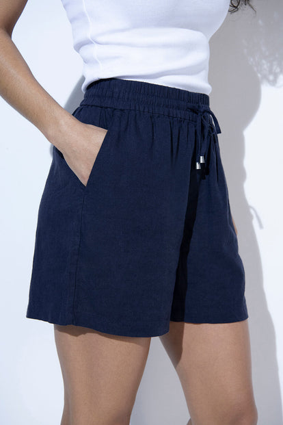 Everyday Leinenshorts - Navy