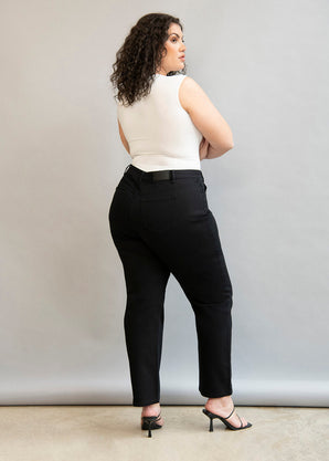 Straight-Fit Jeans Curvy - Black