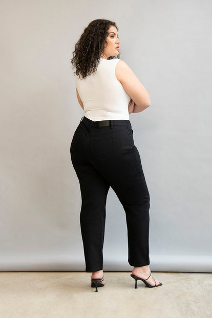 Straight-Fit Jeans Curvy - Black