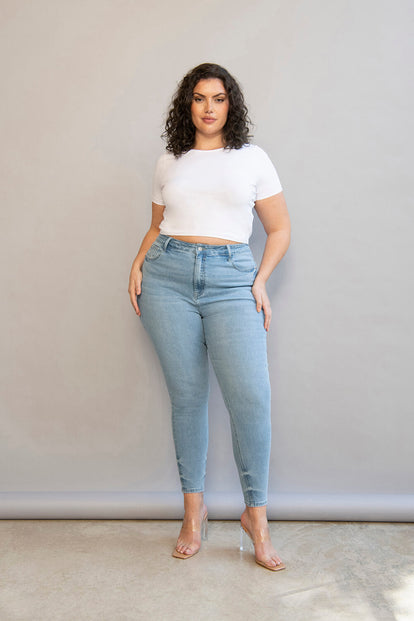 Lift & Shape Jeans Curvy - Light Bleach