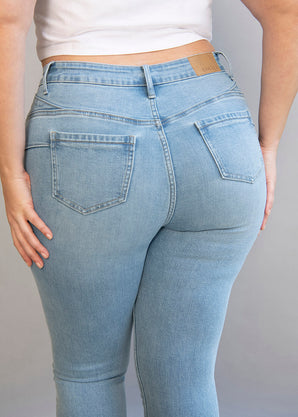 Lift & Shape Jeans Curvy - Light Bleach